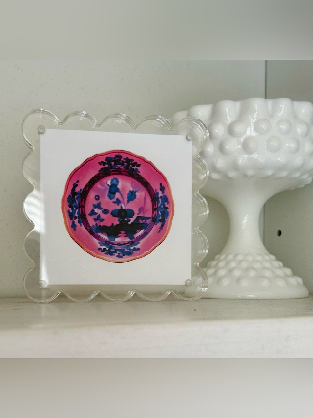 Handmade Framed Watercolor Oriente Italiano Inspired Art